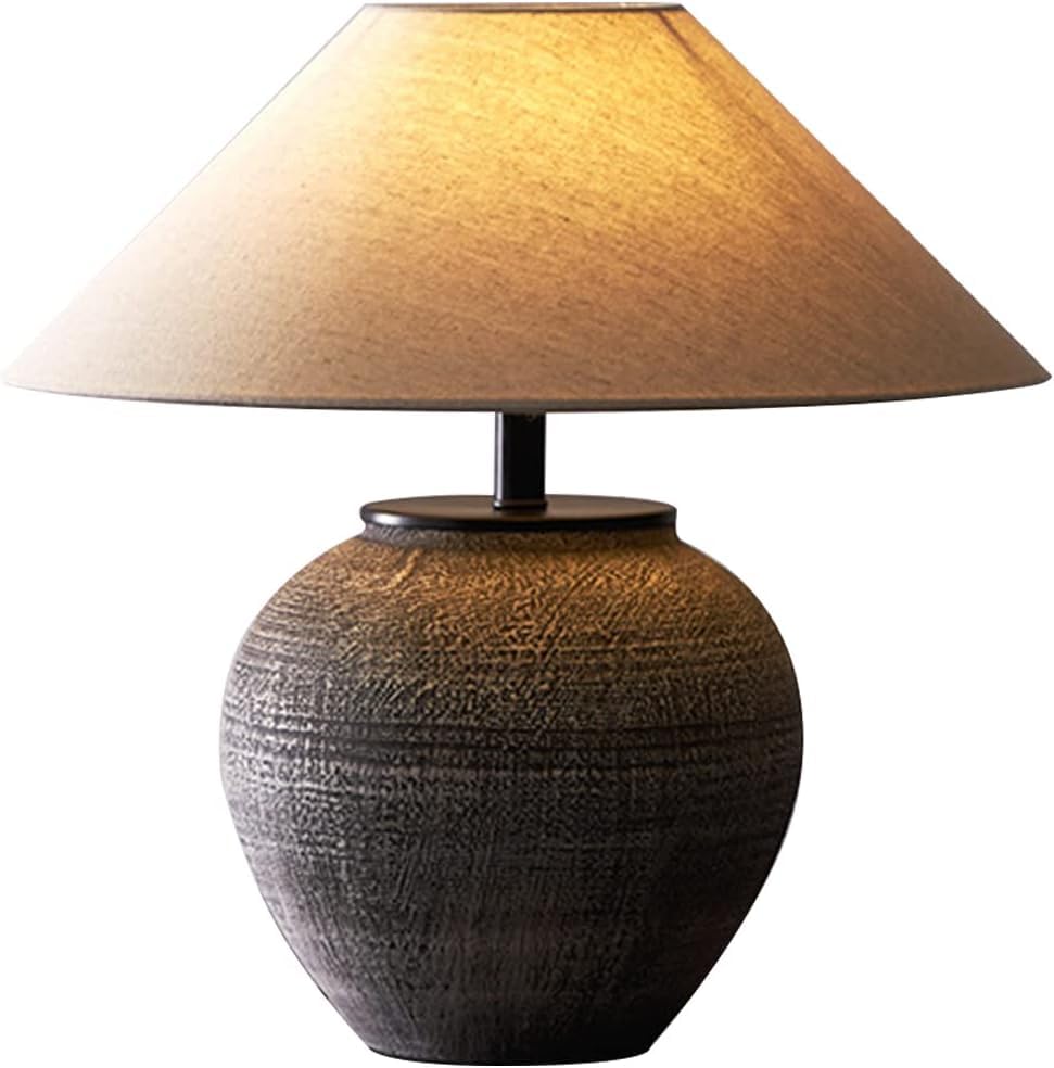 Farmhouse Ceramic Table Lamp for Living Room