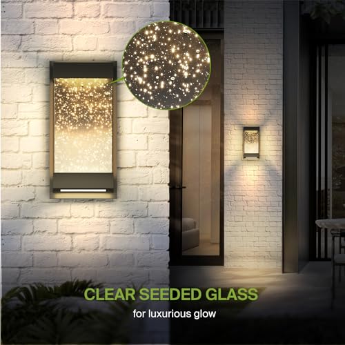 LED 12" Bubble Glass Wall Light Fixture (4 Count)