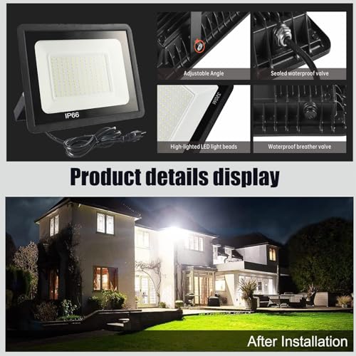 2Pack LED Flood Light Outdoor (2 Count)