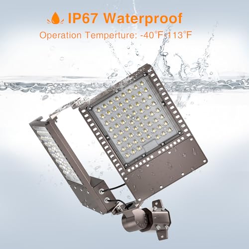 2025 New Upgraded 300W Dusk to Dawn LED Parking Lot Light 45000lm 5000K