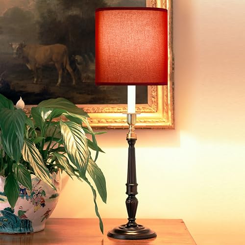 Small Drum Lampshades Burgundy Set of 2 (2 Count)