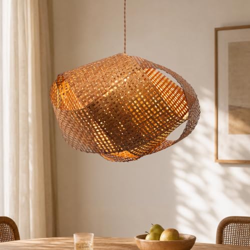17.7" Bamboo Chandelier Light Fixture