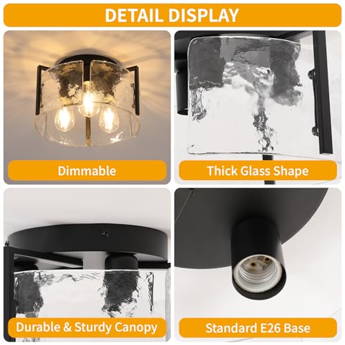 3 Light Semi Flush Mount Ceiling Light