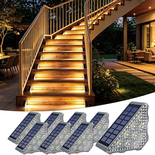 Solar Stair Lights 8 Pack (8 Count)