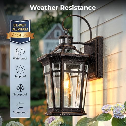 Motion Sensor Outdoor Porch Lights Wall Mount