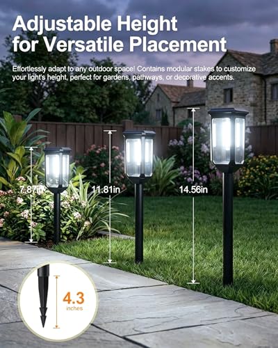 Solar Pathway Lights Outdoor 12 Pack