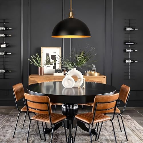 18 Inch Black and Gold Large Pendant Light Kitchen Island