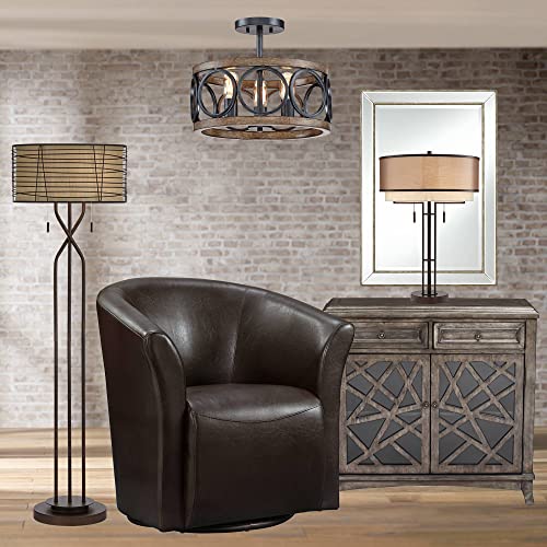 Salima 16" Wide Black Wood 3