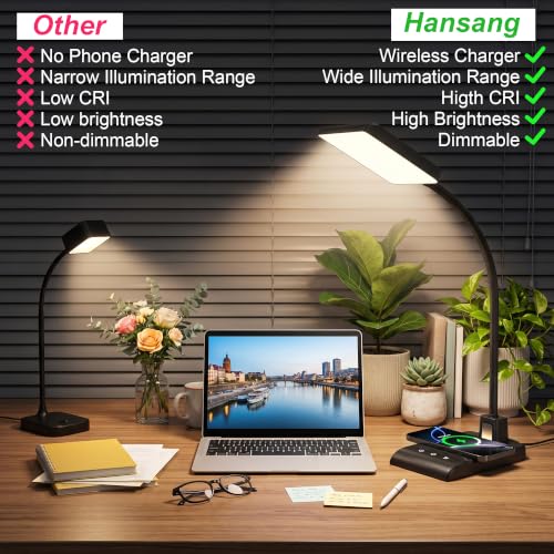 Desk Lamp with Wireless Charger (Black)