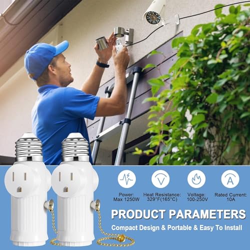 3Pcs Light Socket Outlet Adapter (3 Count)