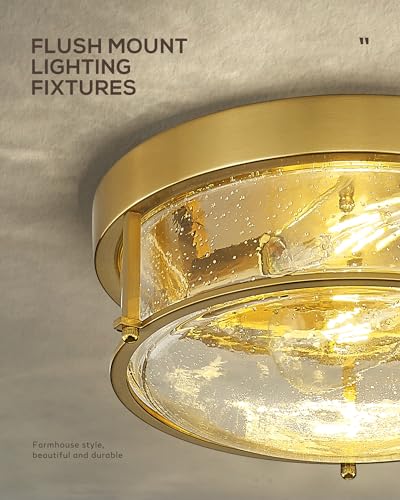 Brushed Gold Flush Mount Ceiling Light