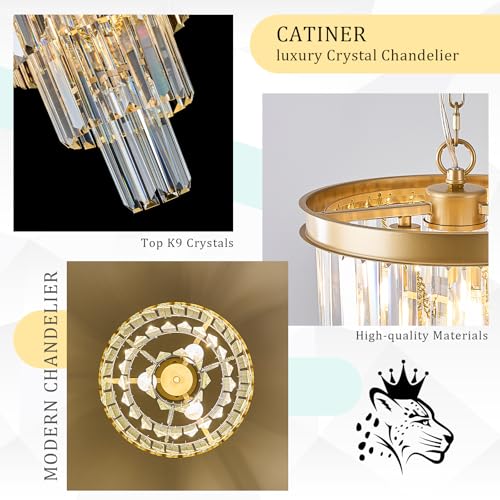 12" Modern Crystal Chandeliers (3 Count)