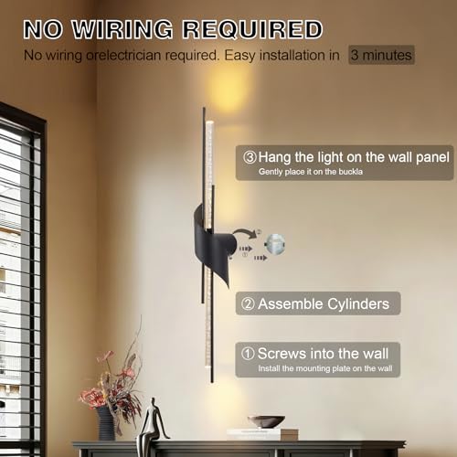 Battery Operated Wall Sconces Set of 2 (2 Count)