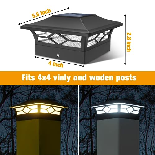 Solar Post Cap Lights Outdoor 8pack (8 Count)