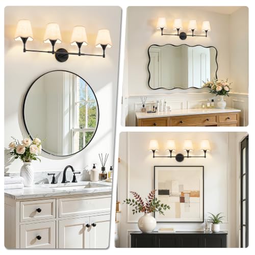 Modern Bathroom Vanity Light Fixtures (Matte Black / 4 LIGHT)