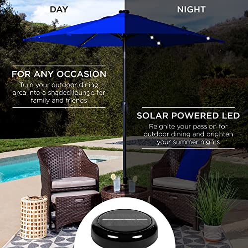 7.5ft Solar Umbrella LED Lighted Patio Umbrella