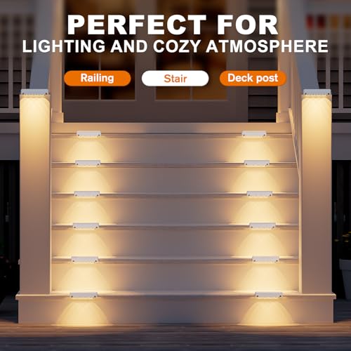 Solar Fence Lights Outdoor 8 Pack (8 Count)