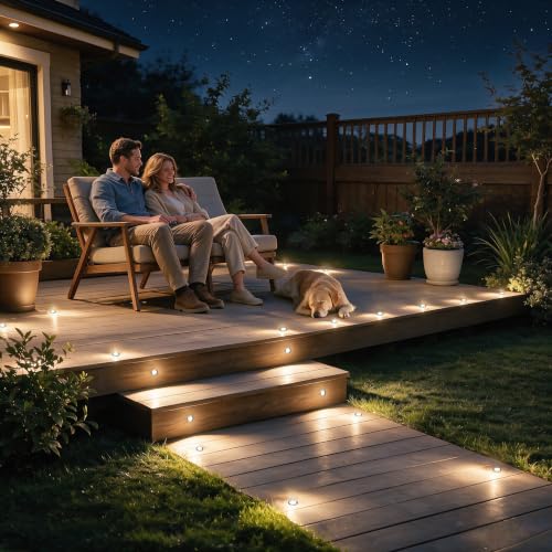 Dimmable LED Deck Lights with Timer and Photocell Sensor (20 Count)