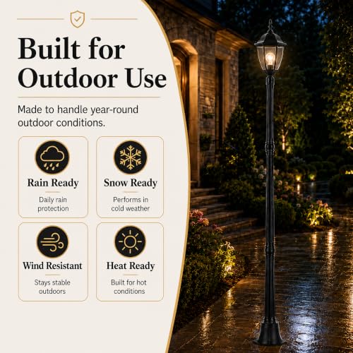84.6" Outdoor Lamp Post Light