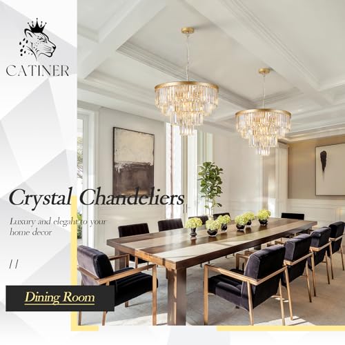 24" Modern Crystal Chandelier