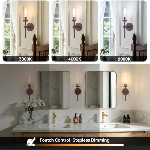 Battery Operated Wall Sconces Set of 2 (2 Count)