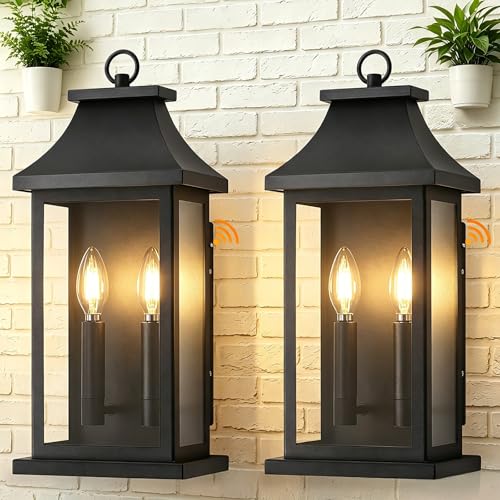 2 Pack 18" Large Outdoor Wall Lights Dusk to Dawn Outdoor Lighting (2 Count)