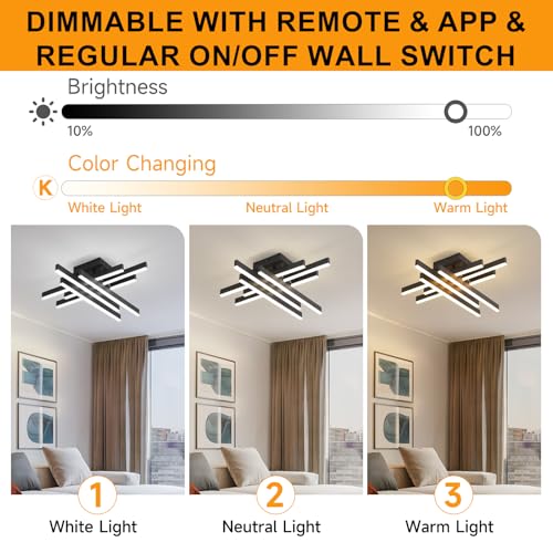 Modern LED Ceiling Light with Remote