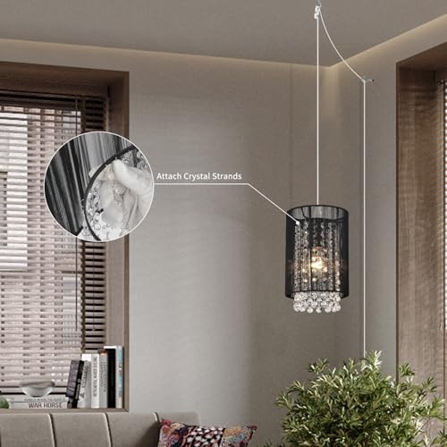 Plug in Chandelier Light with Cord and On