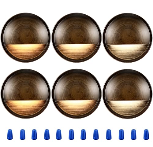 6 Pack] 3CCT Low Voltage LED Deck Lights Outdoor (6 Count)