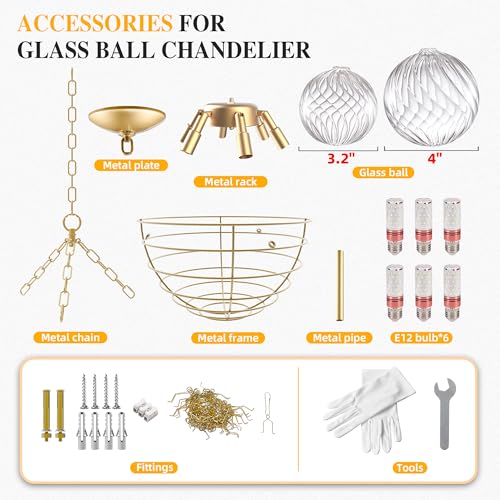 Nordic Bubble Ball Glass Chandelier