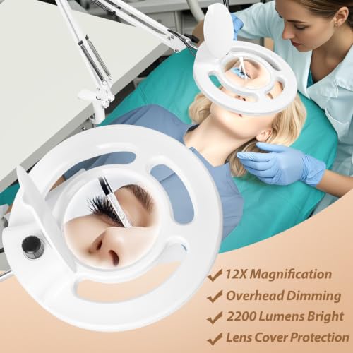 2200 Lumens 12X Magnifier Esthetician Light