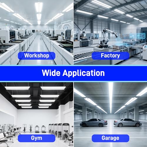 250W 4FT LED Linear High Bay Shop Light 33750LM 5000K 135LM (2 Count)