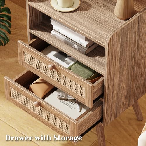Night Stand with Charger Station (2 Count)