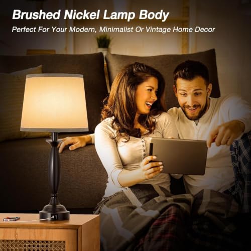 Bedroom Lamps for Nightstand (2 Count)