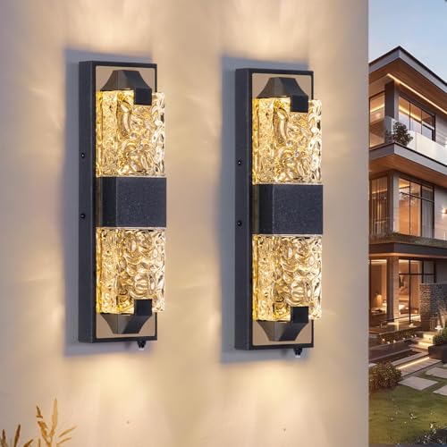 15.3" Dusk to Dawn Outdoor Wall Lights (2 Count)