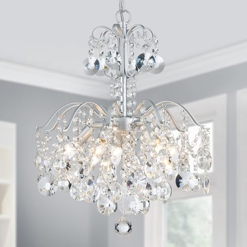 5 Light Crystal Chandelier Pendant Ceiling Light Modern Lighting Fixture for Bedroom Hallway Bar Kitchen Bathroom