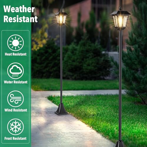 68" Solar Lamp Post Light Outdoor (2 Count)