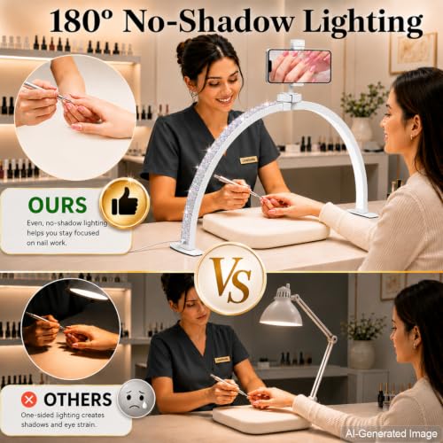 Half Moon Light for Nail Desk
