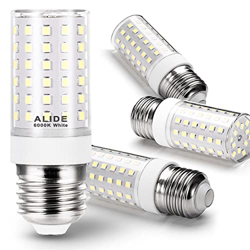 E26 100W Replacement LED Candelabra Corn Bulbs 6000K White (4 Count)