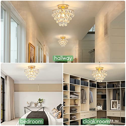 Gold Crystal Chandelier Small