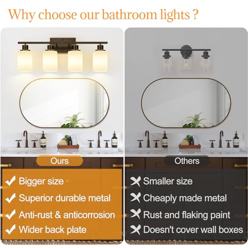 4 Light Bathroom Light Fixtures (4 Count)