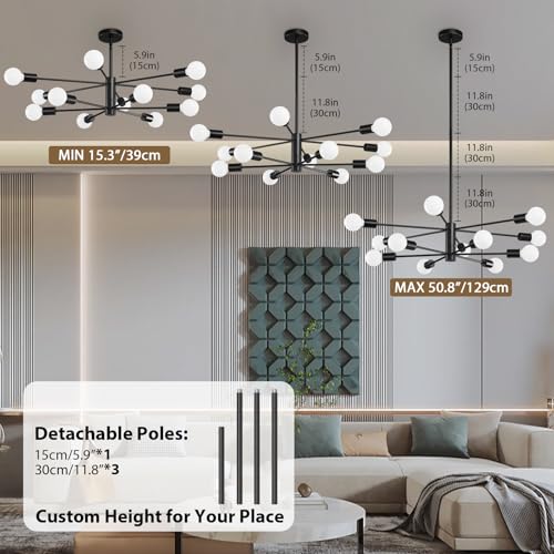 Modern Sputnik Chandelier