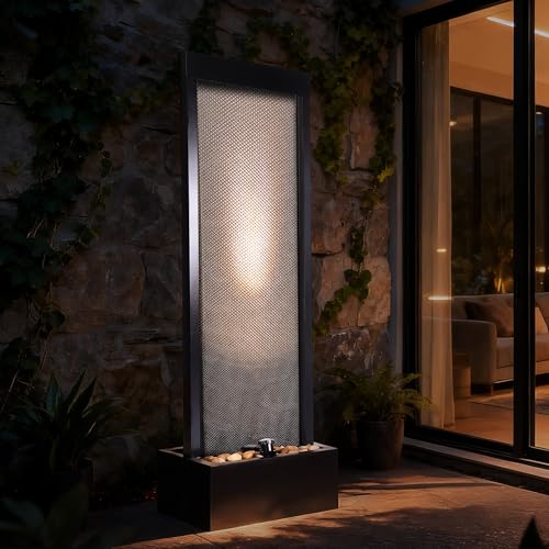 Mesh Panel Waterfall Fountain