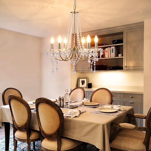 Crystal Gold Chandeliers for Dining Room Modern Ceiling Light Fixture