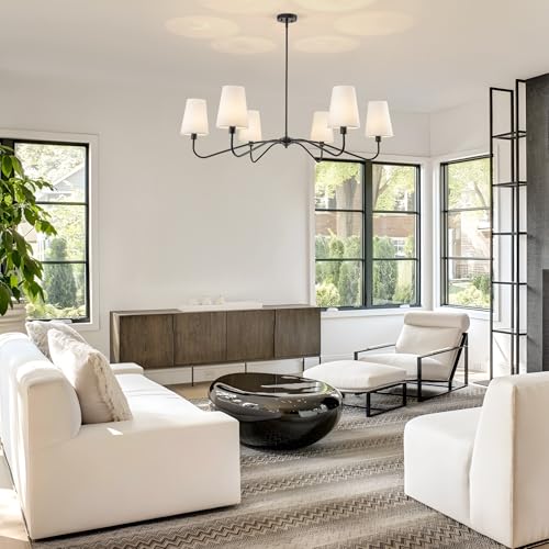 47'' Oversized Farmhouse Chandelier with Shades