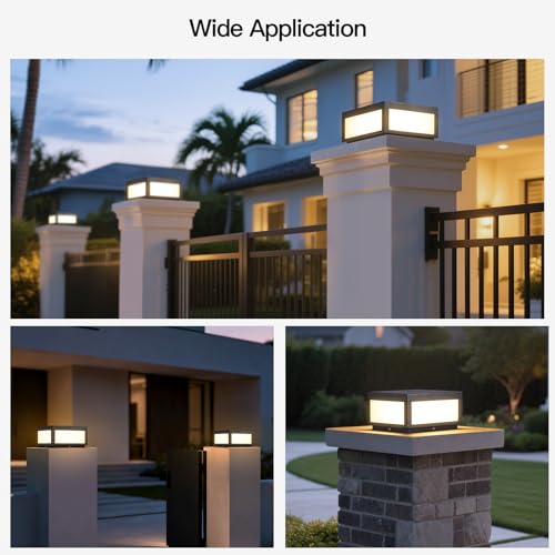 12" Outdoor Post Lights Hard Wired