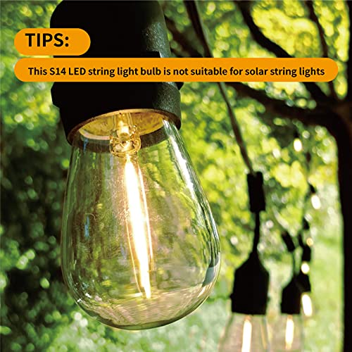 24 Pack S14 LED Outdoor String Light Replacement Bulbs (24 Count)