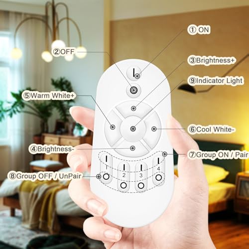 LED Remote Control Light Bulbs 60 Watt Equivalent