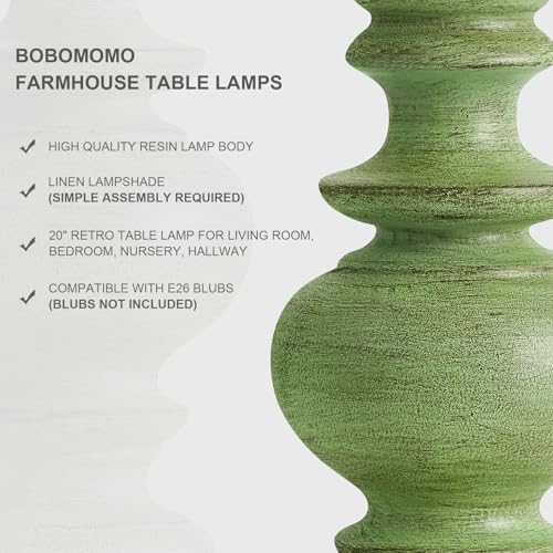 20" Sage Green Table Lamps Set of 2 (2 Count)