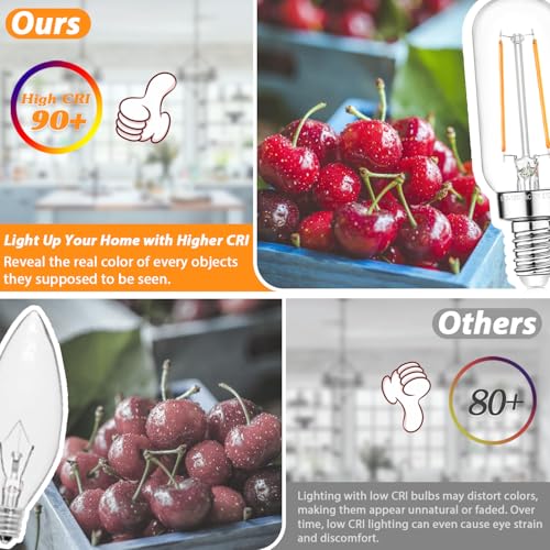 E12 Edison LED Light Bulbs 15 Watt Equivalent Candelabra (6 Count)